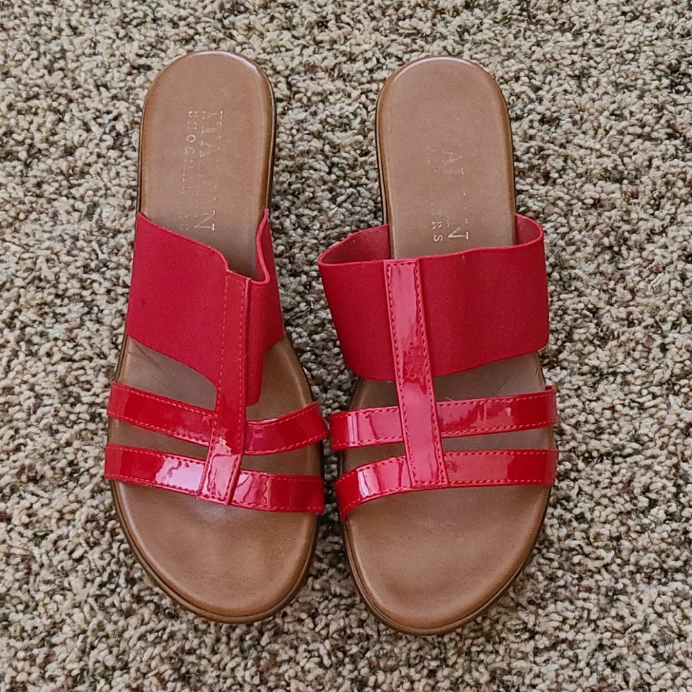Italian shoemaker red slides